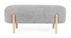 PANCA EFFETTO BOUCLE' GRIGIO CHIARO - DAYLA