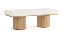 PANCA EFFETTO BOUCLE' NATURALE - FLORIANA