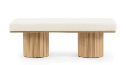 PANCA EFFETTO BOUCLE' NATURALE - FLORIANA