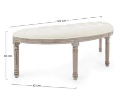 PANCA IN TESSUTO NATURALE - TILDE