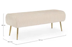 PANCA IN VELLUTO CREMA - SELENA