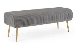 PANCA IN VELLUTO GRIGIO - SELENA