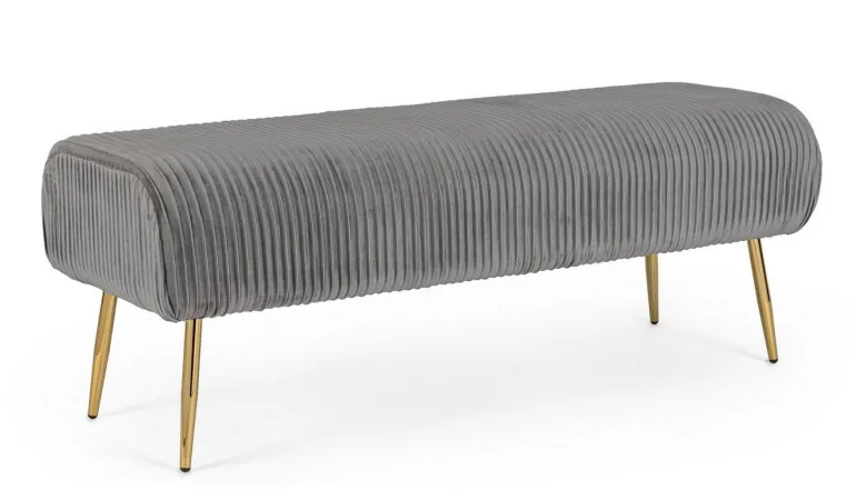 PANCA IN VELLUTO GRIGIO - SELENA