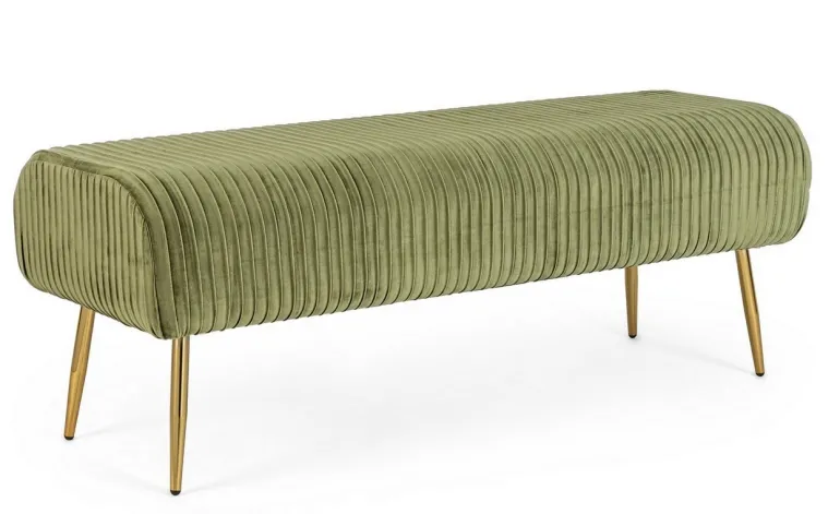 PANCA IN VELLUTO OLIVE - SELENA