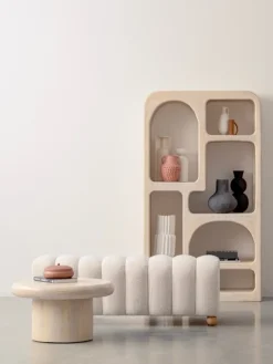 PANCA 2P ZORA BIANCO BOUCLE'