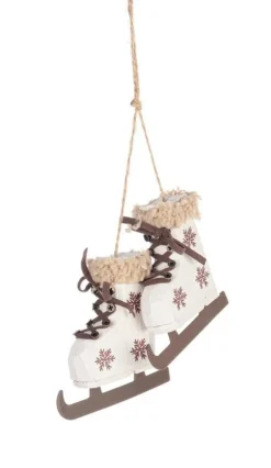 PENDAGLIO CORTINA PATTINI CREMA-ROSSO