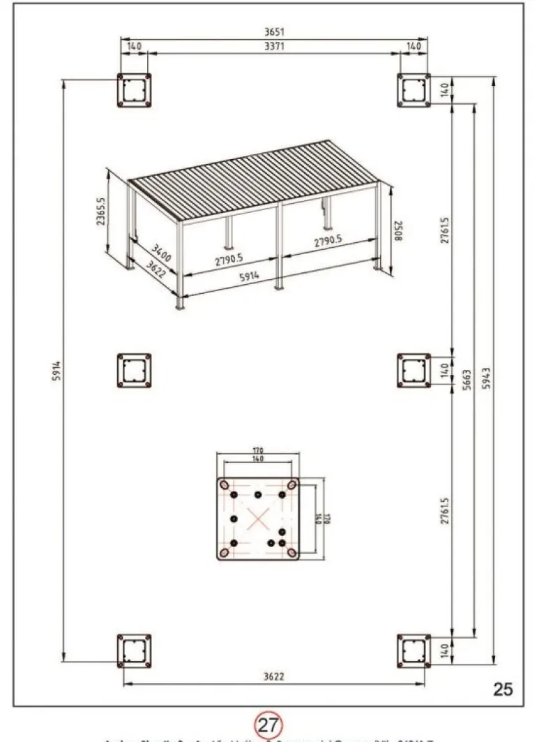 PERGOLA OCEAN 3.6X6 ANTRACITE