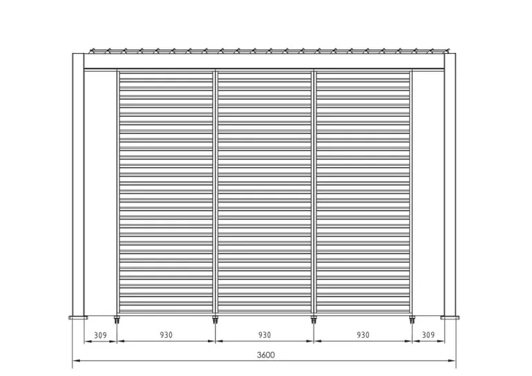 PERGOLA OCEAN 3.6X6 ANTRACITE