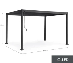 PERGOLA OCEAN 3X4 ANTRACITE C-LED