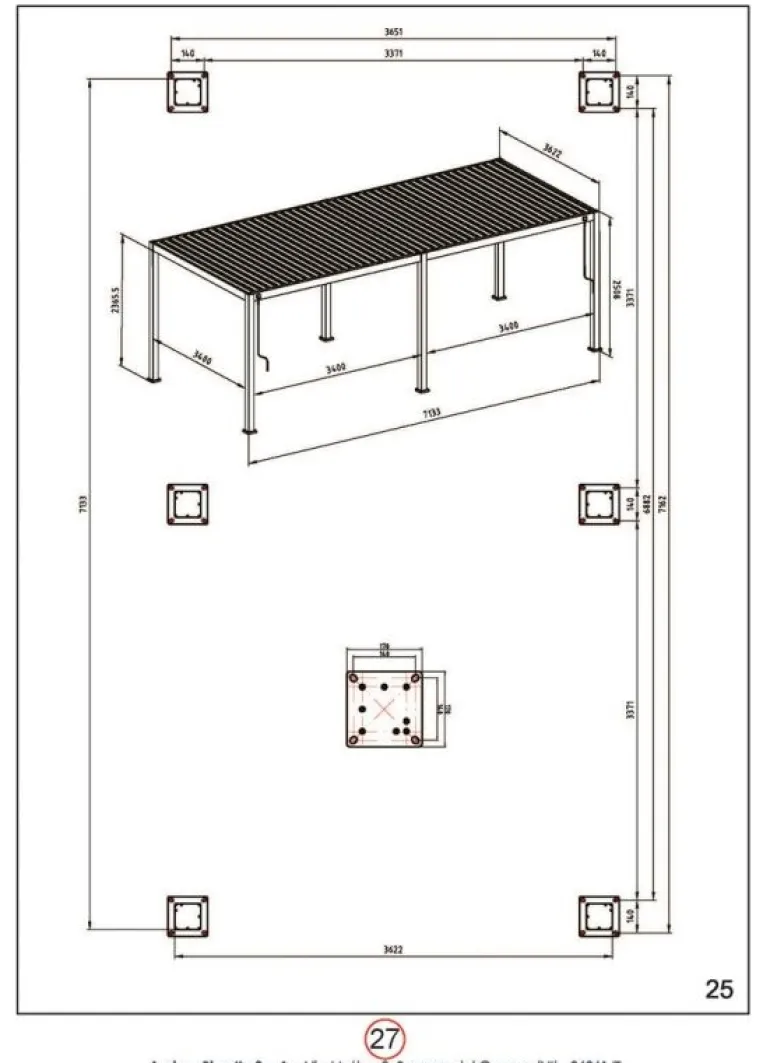 PERGOLA OCEAN 3.6X7.2 ANTRACITE