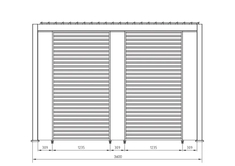 PERGOLA OCEAN 3.6X7.2 ANTRACITE