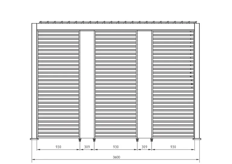 PERGOLA OCEAN 3.6X6 BIANCO
