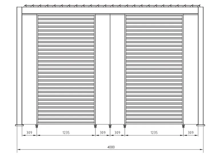 PERGOLA OCEAN 3X4 BIANCO