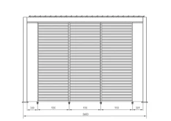 PERGOLA OCEAN 3.6X3.6 RUSTIC-BIANCO