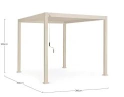 PERGOLA OCEAN 3X3 SETA