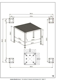 PERGOLA OCEAN 3X3 SETA