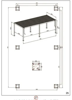 PERGOLA OCEAN 3.6X7.2 SETA