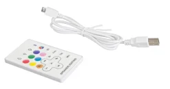 PIANTANA SOLAR LED SPEAKER PE BIANC H150