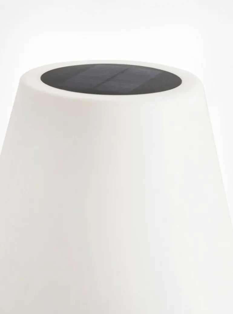 PIANTANA SOLAR LED SPEAKER PE BIANC H150