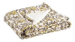 PLAID CALAIS AVORIO C-FIORE 130X180