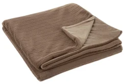 PLAID ESSENTIAL MARRONE 180X150