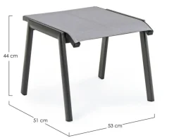 POGGIAPIEDI IN ALLUMINIO IMPILABILE ANTRACITE GK52 - CRUISE