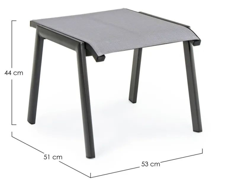 POGGIAPIEDI IN ALLUMINIO IMPILABILE ANTRACITE GK52 - CRUISE