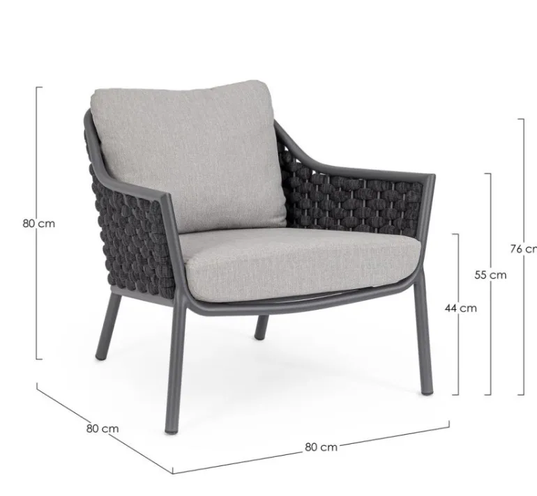 POLTRONA ANTRACITE QS22/GRAPHITE - EVERLY