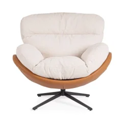 POLTRONA ADINDA GHIACCIO/CUOIO