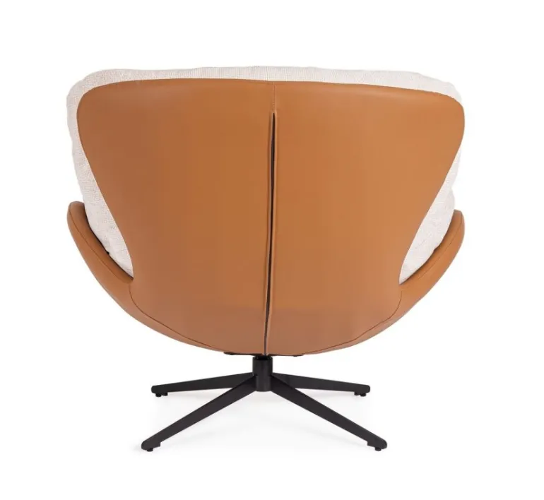 POLTRONA ADINDA GHIACCIO/CUOIO