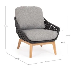 POLTRONA ANTRACITE - TAMIRES
