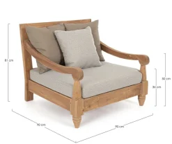 POLTRONA C-C BALI NATURAL - FSC