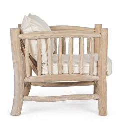 POLTRONA CON CUSCINO IN TEAK - SAHEL