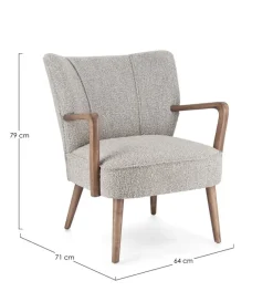 POLTRONA EFFETTO BOUCLE' - MORITZ