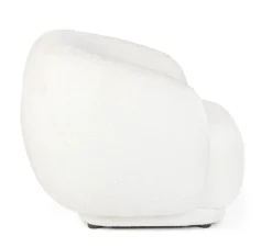 POLTRONA EFFETTO BOUCLE' BIANCO - TECLA