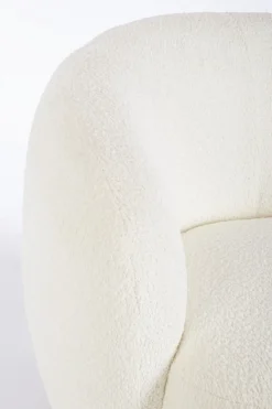 POLTRONA EFFETTO BOUCLE' BIANCO - TECLA