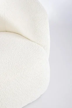 POLTRONA EFFETTO BOUCLE' BIANCO - TECLA
