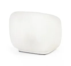 POLTRONA EFFETTO BOUCLE' BIANCO - TECLA