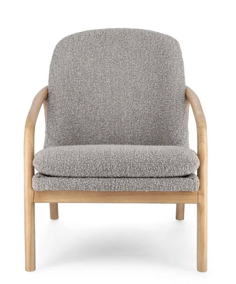 POLTRONA EFFETTO BOUCLE' STONE - ELAIDE