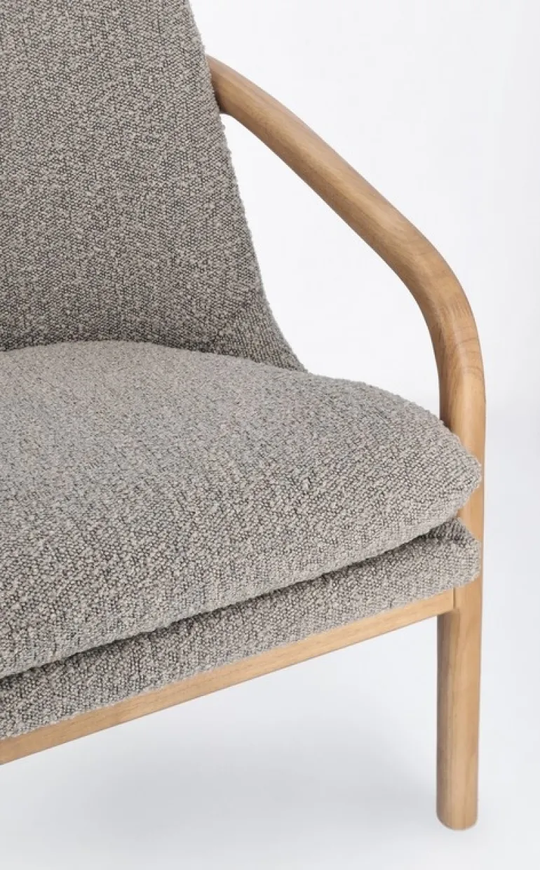 POLTRONA EFFETTO BOUCLE' STONE - ELAIDE