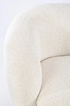 POLTRONA EFFETTO BOUCLE' NATURALE - TECLA