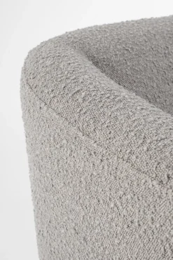 POLTRONA EFFETTO BOUCLE' GRIGIO - CLAUDINE