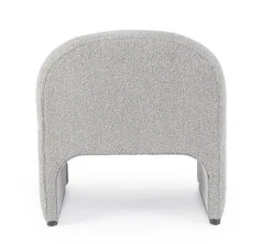 POLTRONA EFFETTO BOUCLE' GRIGIO - BASSILLA