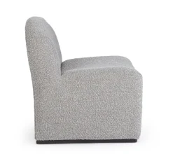 POLTRONA EFFETTO BOUCLE' GRIGIO - BASSILLA