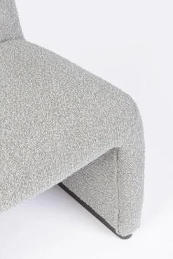 POLTRONA EFFETTO BOUCLE' GRIGIO - BASSILLA