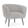 POLTRONA EFFETTO BOUCLE' GRIGIO - AVRIL