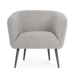 POLTRONA EFFETTO BOUCLE' GRIGIO - AVRIL
