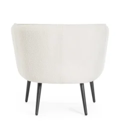 POLTRONA EFFETTO BOUCLE' BIANCO - AVRIL