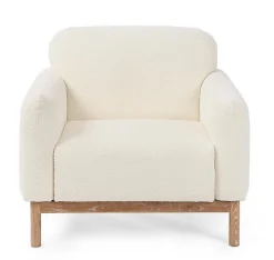 POLTRONA EFFETTO BOUCLE' NATURALE - DETROIT