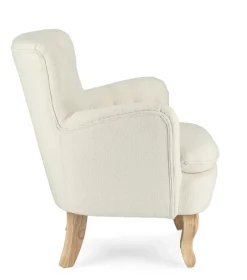 POLTRONA EFFETTO BOUCLE' PANNA - ORLINS